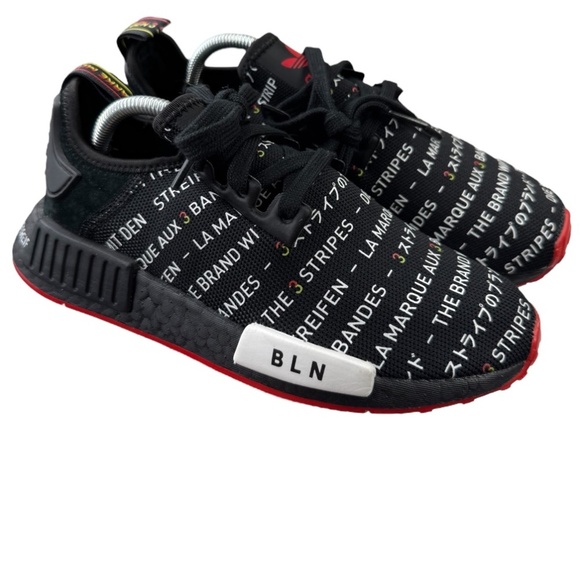 Adidas NMD R1 Berlin Edition Boost BLN Black Youth Men’s 5.5 Shoes - Picture 1 of 12